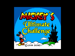 Mickey's Ultimate Challenge (Brazil) Title Screen